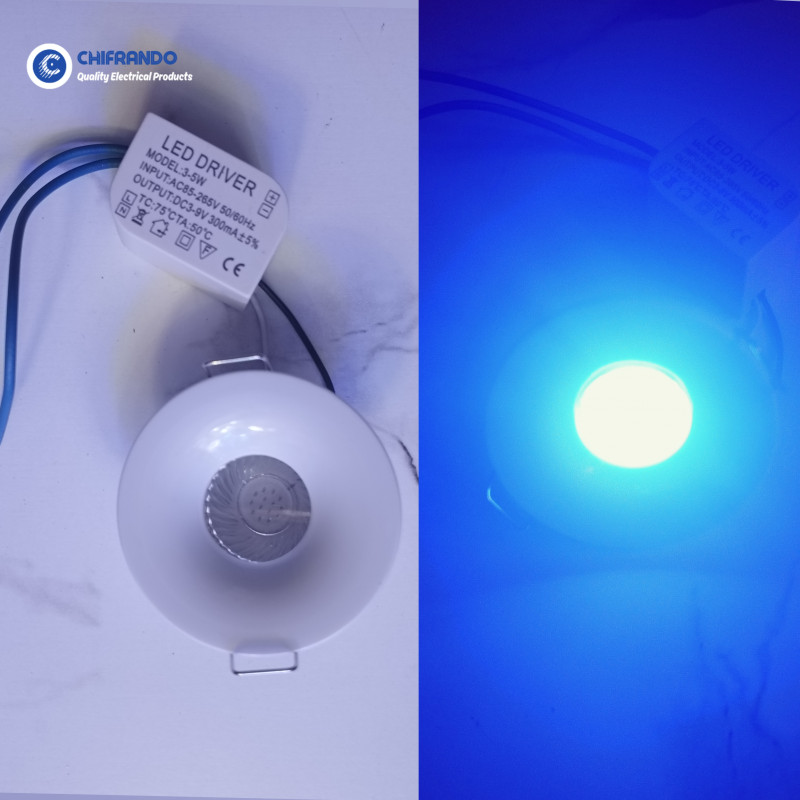 3W Blue LED Spot/TV Light
