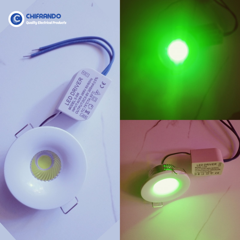 3W Green LED Spot/TV Light