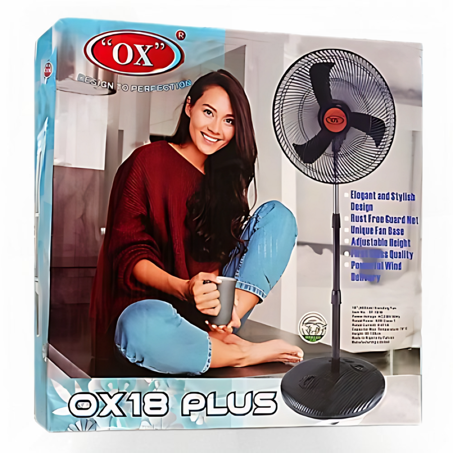OX Plus 18 inches Plastic Standing Fan