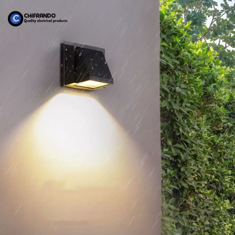 LED Outdoor Wall Light Down Single Head Curved Waterproof Wall Light