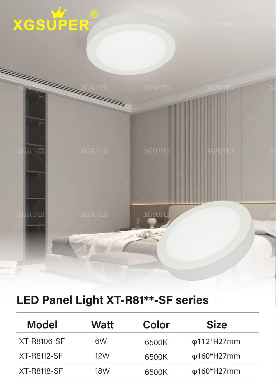 XG 6W Surface Round White LED Panel Light