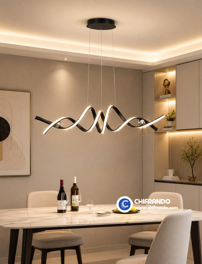 Luxury Wave Design LED Pendant Light