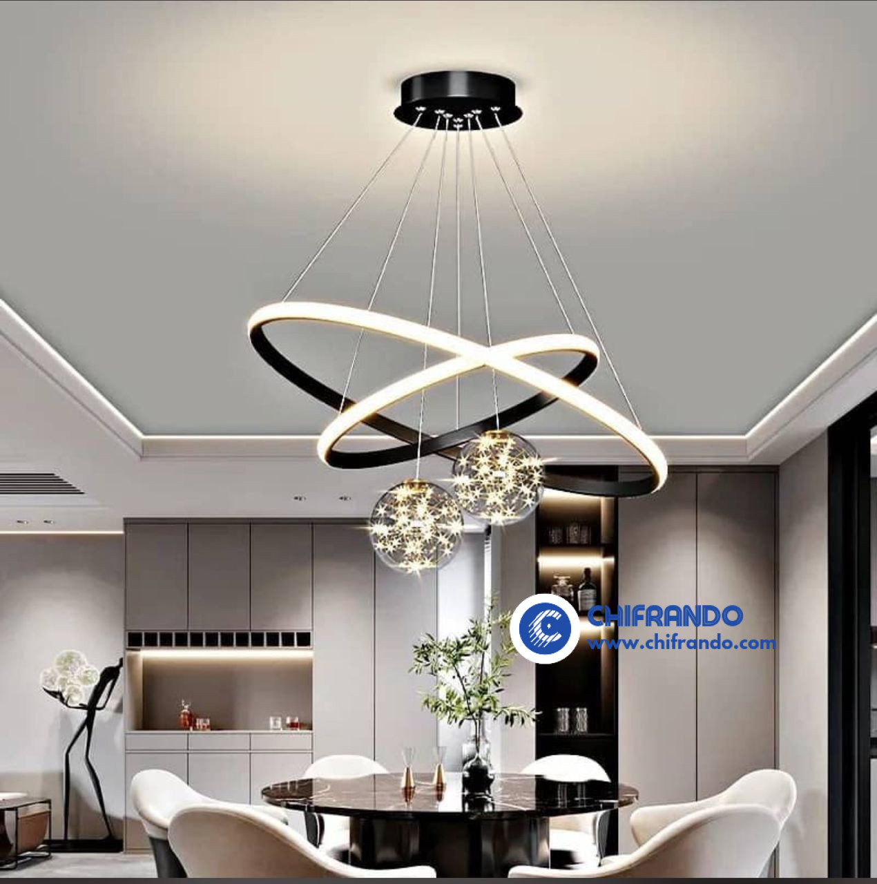 Double Ring LED Pendant Light