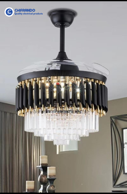 XG Fan And Crystal Chandelier - 500MM